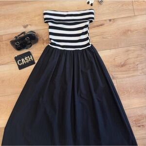 Black and White Striped Sweater by February